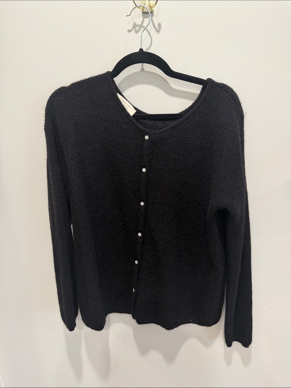 BRAND NEW! Sezane Black Button-Front Knit Reversible Cardigan